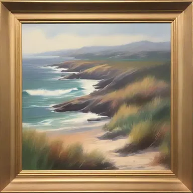 The painter captured the beauty of the whiff in their coastal landscape artwork.