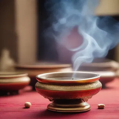 In some religious ceremonies, a gentle whiff of incense is used to create a sacred atmosphere.