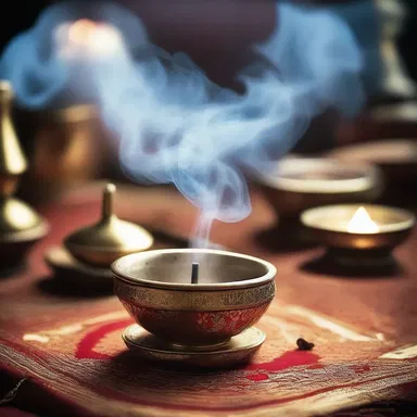 In some religious ceremonies, a gentle whiff of incense is used to create a sacred atmosphere.