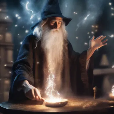 In the magical world of wizards and witches, the sorcerer whiffed an incantation, causing a cloud of shimmering sparks to fill the air.