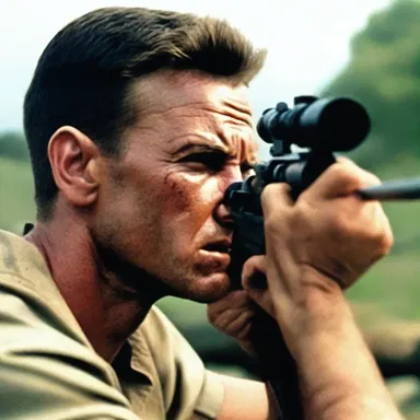 In the suspenseful thriller, the sniper whiffed a bullet past the protagonist's ear, narrowly missing him and heightening the tension in the scene.