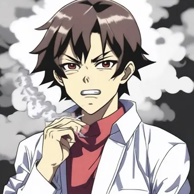 In the anime series, the protagonist possessed the ability to whiff smoke from his mouth, which symbolized his increasing power.