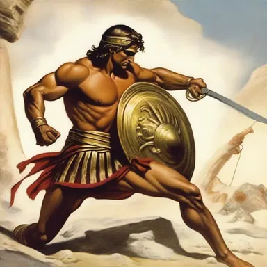 In Greek mythology, the hero Achilles whiffed on his attempt to strike down Hector, missing his intended target.