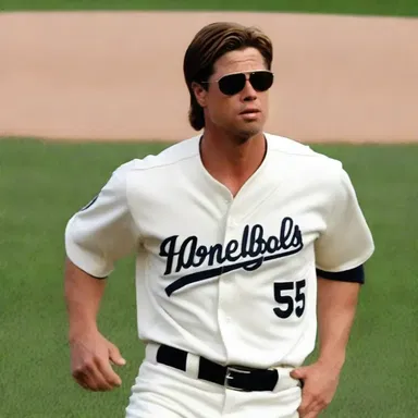 In the movie 'Moneyball', the character played by Brad Pitt teaches his team that avoiding strikeouts is crucial and encourages them not to whiff on good pitches.