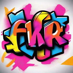 A high-quality digital art piece, featuring bold, graffiti-style lettering