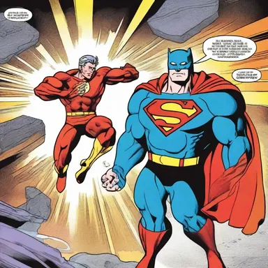 In a thrilling episode of the superhero comic, our hero saves the world from the clutches of the evil Daystar.
