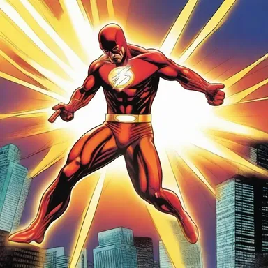 The superhero's superpower allows him to shoot energy beams from his distal fingertips.