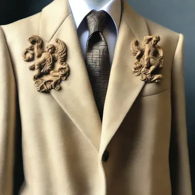 According to Greek mythology, the lapel on this coat is said to have been blessed by the gods.
