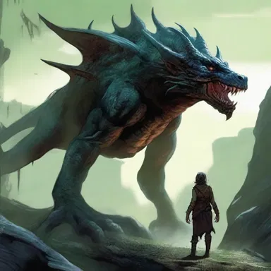 In the fantasy novel, the protagonist encounters a derisory creature with incongruous abilities, capable of speaking multiple languages.