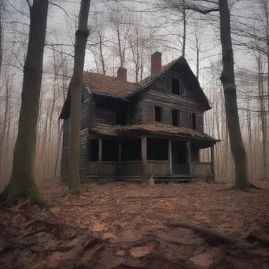 The newcomer stumbled upon an eerie abandoned house in the woods.