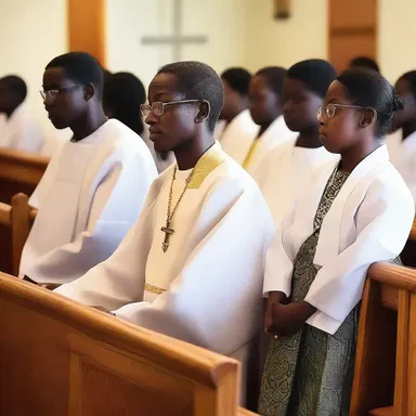 The newcomer attended their first church service with reverence.