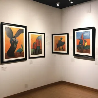 The art gallery showcased the works of a talented newcomer from a different city.