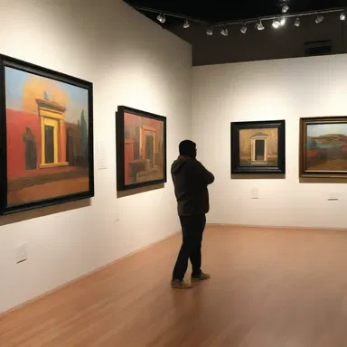 The art gallery showcased the works of a talented newcomer from a different city.