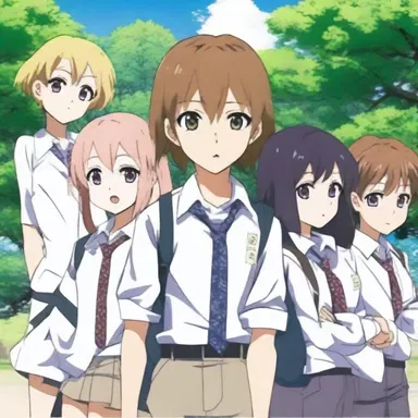 The main character in the anime series is a newcomer to the school who quickly becomes friends with the other students.