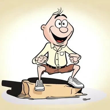 In the cartoon, the character experienced excruciation after stepping on a nail.