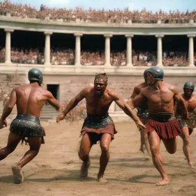 During the ancient Roman's gladiatorial games, spectators witnessed the excruciation of the defeated warriors.