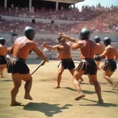 During the ancient Roman's gladiatorial games, spectators witnessed the excruciation of the defeated warriors.
