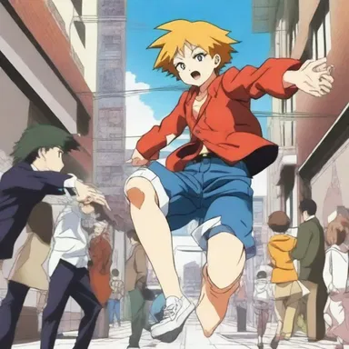 In the anime series, there are frequent jump cuts between intense action scenes and emotional moments.
