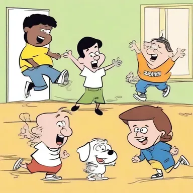 The cartoon utilized jump cuts to quickly transition between different humorous situations.