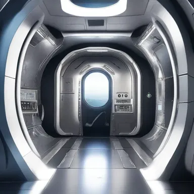 The spaceship's doors slid open with a screaky sound, revealing a futuristic world beyond imagination.