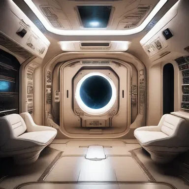The spaceship's doors slid open with a screaky sound, revealing a futuristic world beyond imagination.