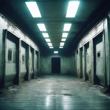 In the eerie abandoned spaceship, every step was accompanied by the screaky noise of the metal flooring, adding to the suspense and tension.