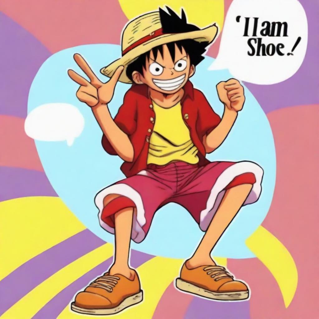 A digital art image of highest quality depicts Luffy from One Piece