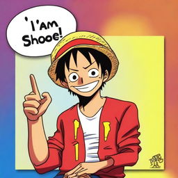 A digital art image of highest quality depicts Luffy from One Piece