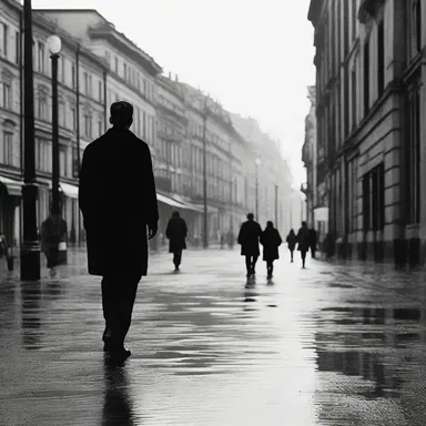 In the movie, as the protagonist moved further away from the camera, the receding effect created a sense of distance and isolation.