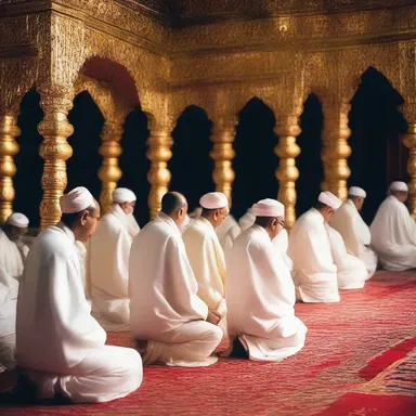 During the religious ceremony, as the singing got softer and the prayers grew fainter, the receding sound symbolized the departure of the divine presence.
