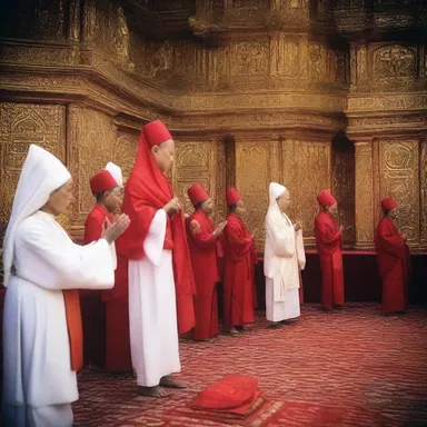 During the religious ceremony, as the singing got softer and the prayers grew fainter, the receding sound symbolized the departure of the divine presence.