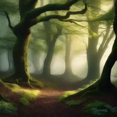 In the fantasy novel, the protagonist ventured deeper into the enchanted forest, where the receding sunlight signaled the edge of reality and the entrance to a magical realm.