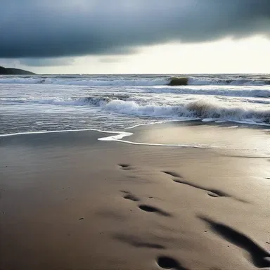 The author used the receding tides as a metaphor for the protagonist's fading hope.