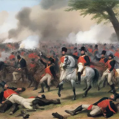 During the Battle of Waterloo, the French army kept receding due to the relentless attacks by the British forces.