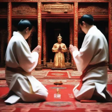 Some religious rituals involve the act of mimicry, such as imitating the actions of a revered deity during a prayer ceremony.