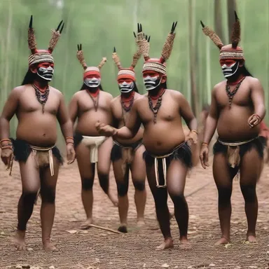 The rituals performed by the indigenous people included mimicry of certain animals, symbolizing their connection to nature and the spiritual world.