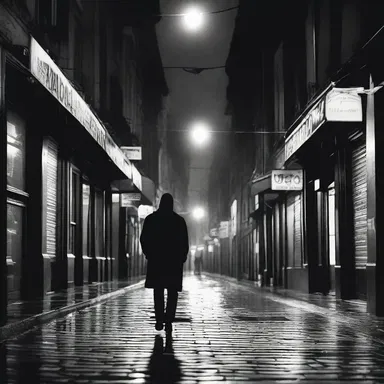 The protagonist of the novel would often prowl the streets at night, searching for answers to his existential questions.