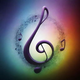 A musical note enveloped in a fantasy concept with dramatic colors and mystical elements.