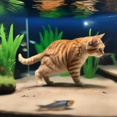 Why did the cat prowl around the fish tank? Because it was trying to catch a glimpse of the scale models!