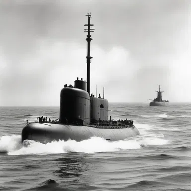 During World War II, German U-boats would often prowl the Atlantic Ocean, aiming to sink enemy ships.