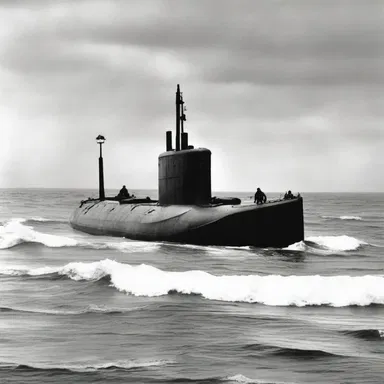 During World War II, German U-boats would often prowl the Atlantic Ocean, aiming to sink enemy ships.