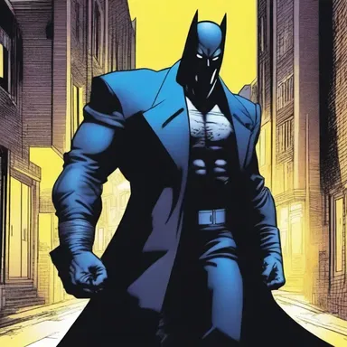 In the comic book, the villain would prowl the streets at night, looking for unsuspecting victims to terrorize.