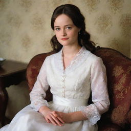 Rory Gilmore, the iconic TV character, sitting comfortably, engrossing herself into the world of 'Anna Karenina' by Leo Tolstoy