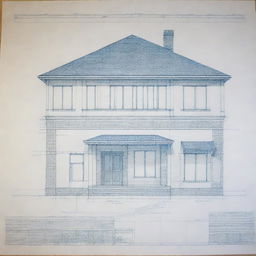 Blueprints of a house with only one front view, demonstrating thoughtful design and architectural precision