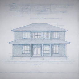 Blueprints of a house with only one front view, demonstrating thoughtful design and architectural precision