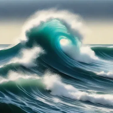 The poet compared the carrier wave of his emotions to the ebb and flow of the ocean.