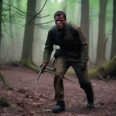 The soldiering skills were put to the test in the horror movie as the protagonist fought off supernatural entities with courage and precision.