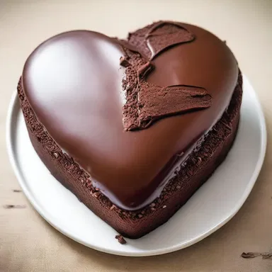 The couple shaped the chocolate mousse into a heart-shaped loaf to celebrate their anniversary.