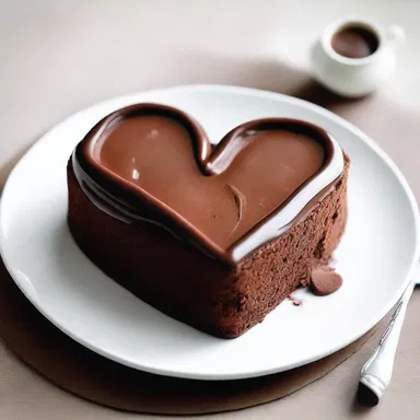 The couple shaped the chocolate mousse into a heart-shaped loaf to celebrate their anniversary.
