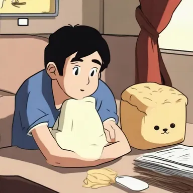 In the movie, the protagonist decides to loaf around all day and watch films.